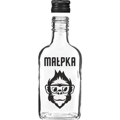 Heupfles 200 ml met schroefdop, opdruk ‘Aapje’, 1 stuk - 3