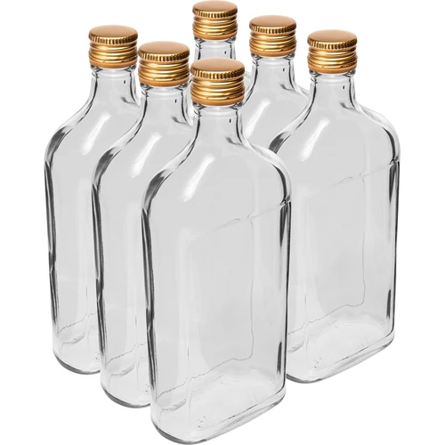 Heupfles 500 ml met dop, 6 stuks