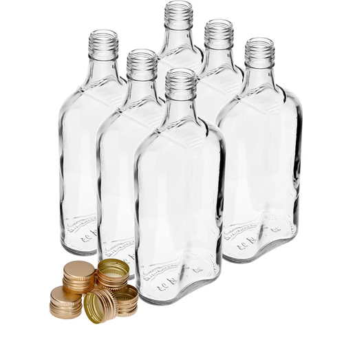 Heupfles 500 ml met dop, 6 stuks - 10
