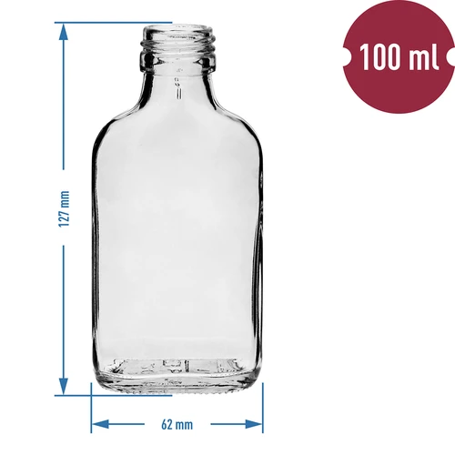 Heupfles type likeurfles 100 ml 10 stuks - 4