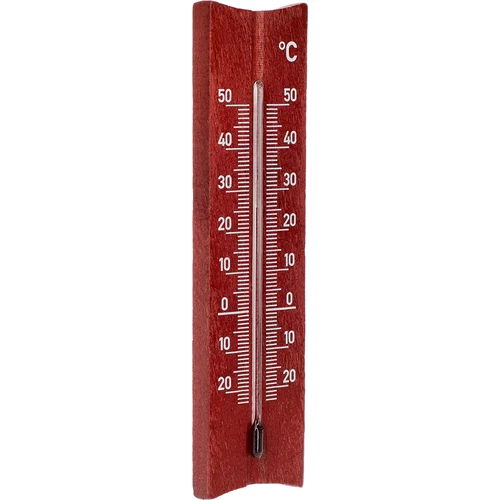 Houten kamerthermometer (-20 tot +50°C), mahoniekleur, 15 cm - 2