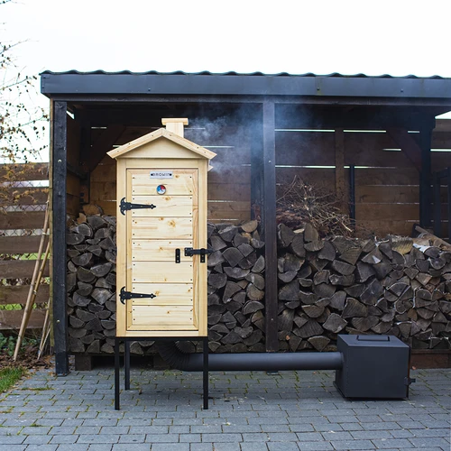 Houten rookoven 100 cm, met vuurhaard - 4