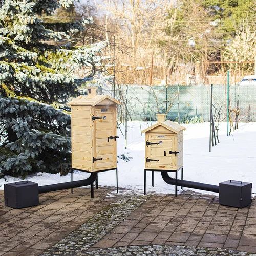 Houten rookoven 100 cm, met vuurhaard - 13