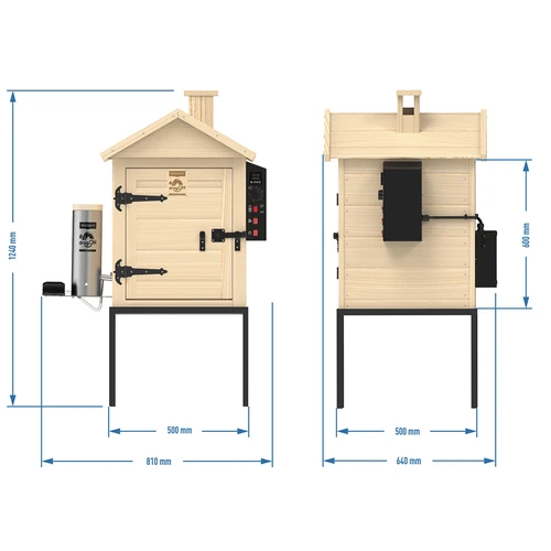 Houten rookoven 115 L dragON Wood 60E, met elektrische verwarmingsmodule en controller - 12