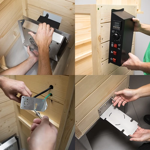 Houten tuinrookoven 200 L – dragON Wood 100E met elektrische verwarmingsmodule en regelaar - 12