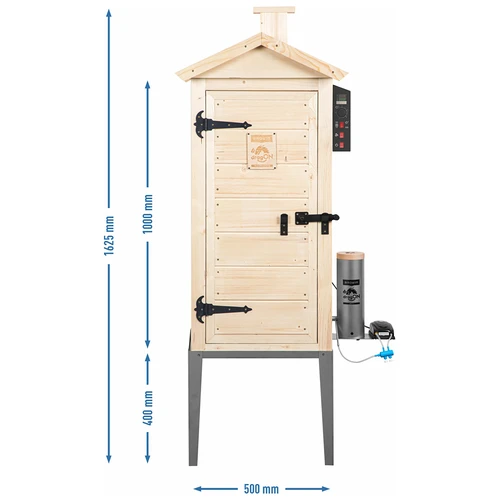 Houten tuinrookoven 200 L – dragON Wood 100E met elektrische verwarmingsmodule en regelaar - 13