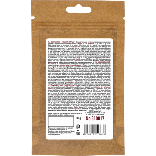 Huisgemaakte kruidenmix voor kabanosy, 30 g - 2
