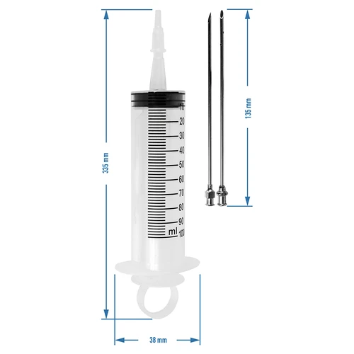 Injectiespuit 100 ml + 2 naalden - 10