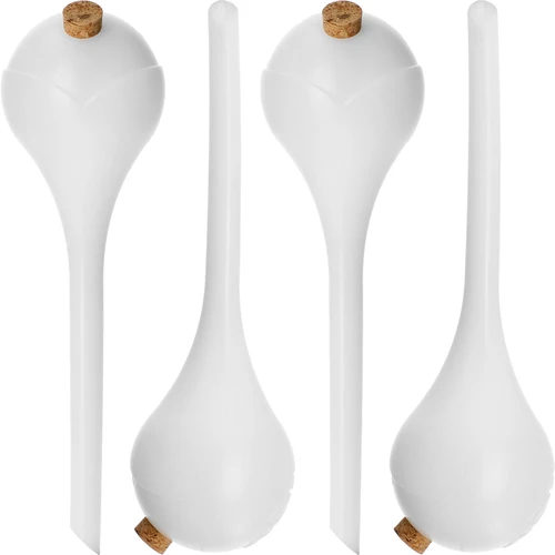 Irrigatieballen voor planten, wit doorschijnend met kurk, 400ml, 4 stuks