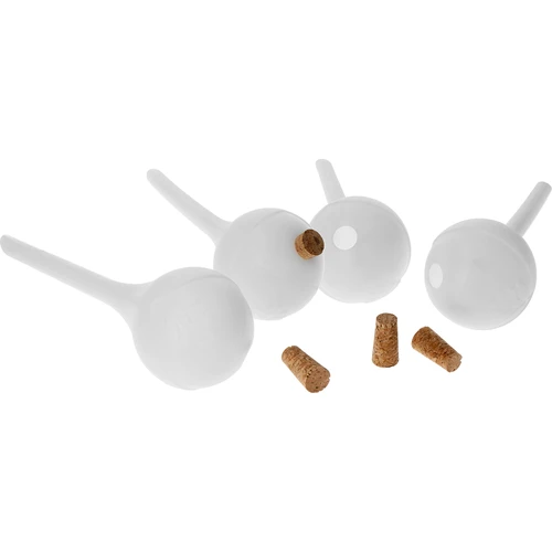 Irrigatieballen voor planten, wit doorschijnend met kurk, 400ml, 4 stuks - 3