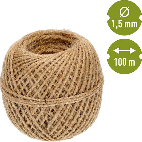 Jute touw 1,5 mm/100 m/100 g - 4
