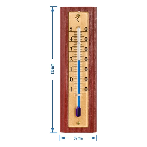 Kamertemperatuurmeter met gouden schaal (-10°C tot +50°C) 12cm - 4