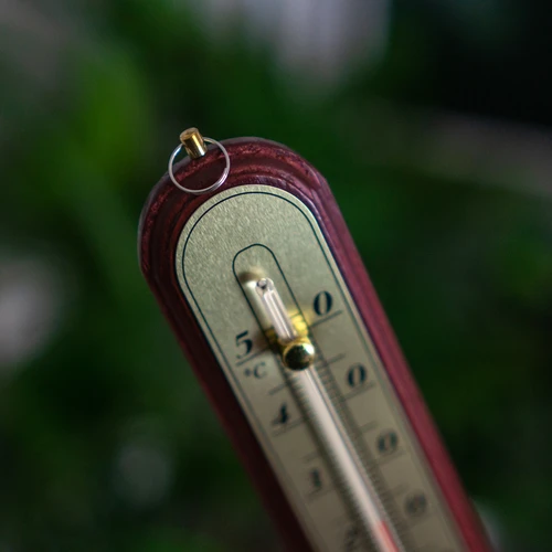 Kamertemperatuurmeter met gouden schaal (-10°C tot +50°C) 22cm, mix - 4