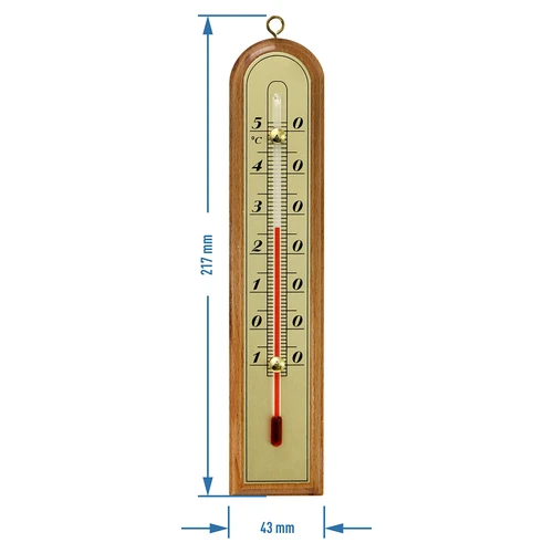 Kamertemperatuurmeter met gouden schaal (-10°C tot +50°C) 22cm, mix - 2