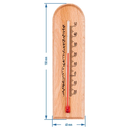 Kamertemperatuurmeter met patroon (-20°C tot +50°C) 15cm - 3