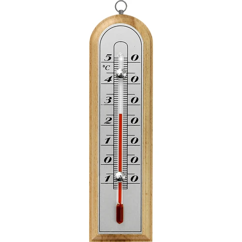Kamertemperatuurmeter met zilveren schaal (-10°C tot +50°C) 16cm mix