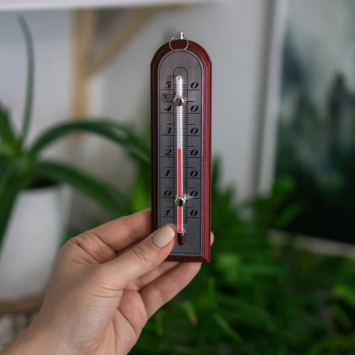 Kamertemperatuurmeter met zilveren schaal (-10°C tot +50°C) 16cm mix - 4