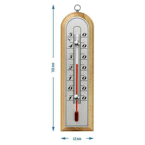 Kamertemperatuurmeter met zilveren schaal (-10°C tot +50°C) 16cm mix - 3
