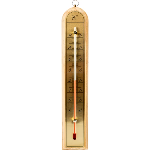Kamerthermometer met gouden schaal (-10°C tot +60°C) 28cm mix