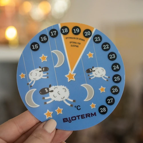 Kamerthermometer, vloeibaar-kristal, kinder Ø 11cm - 3