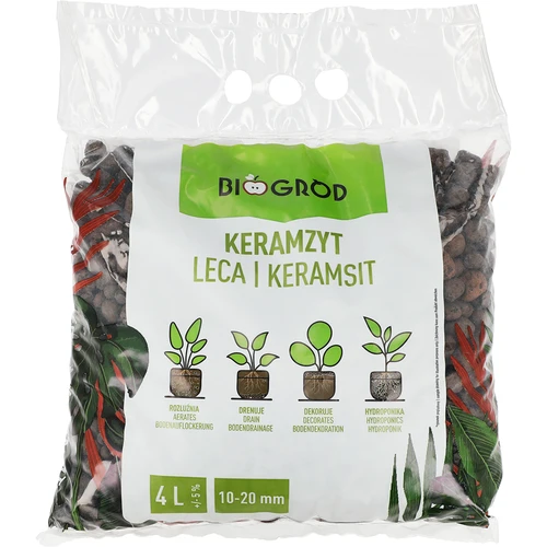 Keramiek voor potplanten, tuinbouw en bossen in glas 10–20 mm, 4L