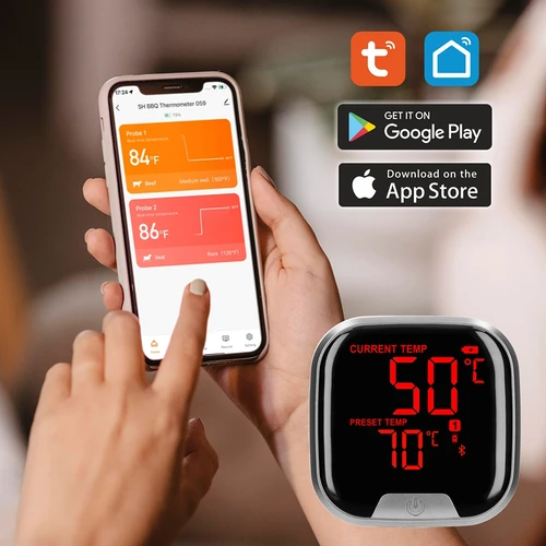 Keukenthermometer met Bluetooth, 2 sondes - 14