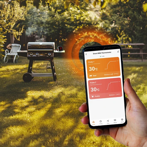 Keukenthermometer met Bluetooth, 2 sondes - 12