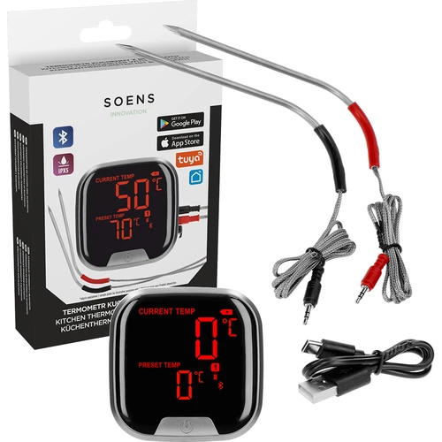 Keukenthermometer met Bluetooth, 2 sondes - 2