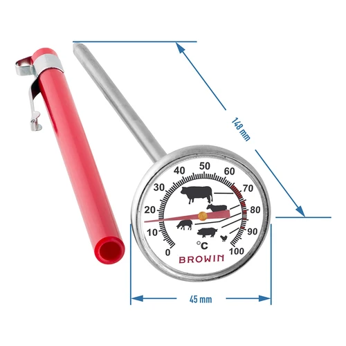 Keukenthermometer met grafiek (0°C tot +100°C) 12,5cm - 2