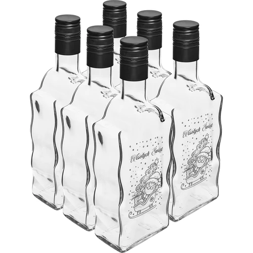 Klasztorna-fles 500 ml met schroefdop, opdruk „Kerstman”, 1 st. - 4