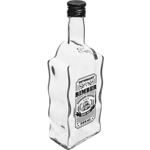 Klasztorna-fles 500 ml met schroefdop, opdruk 'Bimber', 1 stuk