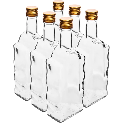 Kloosterfles 500 ml, met dop, wit - 6 stuks