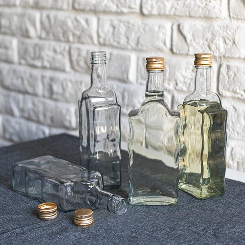 Kloosterfles 500 ml, met dop, wit - 6 stuks - 5