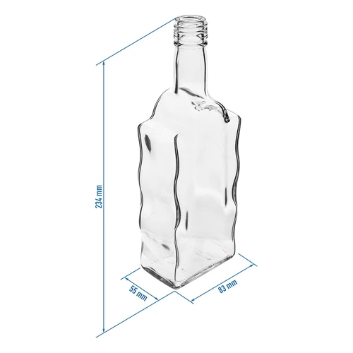 Kloosterfles 500 ml, met dop, wit - 6 stuks - 4