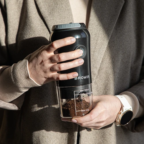 Koffiemolen - elektrisch, maalschijf, met zetapparaat en beker - 15