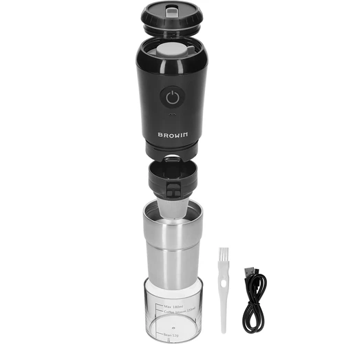 Koffiemolen - elektrisch, maalschijf, met zetapparaat en beker - 4