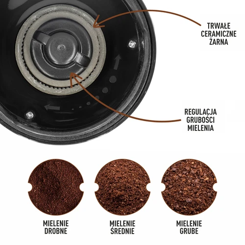 Koffiemolen - elektrisch, maalschijf, met zetapparaat en beker - 11