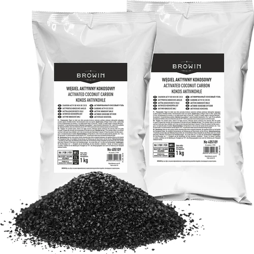 Kokos actieve kool 1 kg x 2 - set