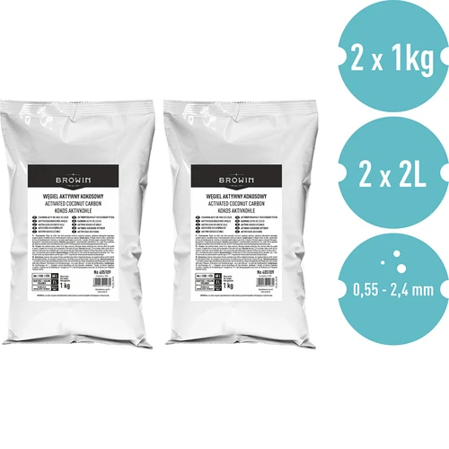 Kokos actieve kool 1 kg x 2 - set - 2