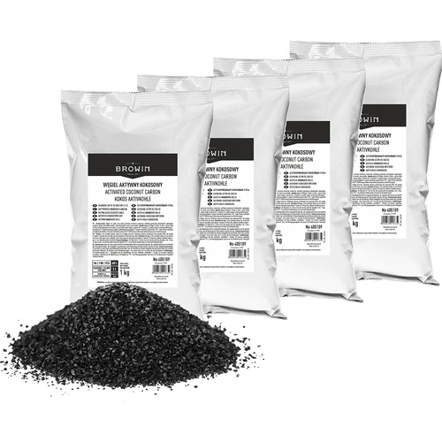 Kokos actieve kool 1 kg x 4 - set