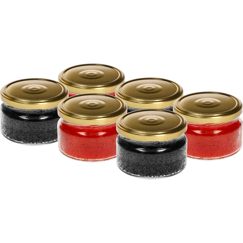 Lage pot 200ml - met gouden deksel fi 82/6, 6 stuks - 3