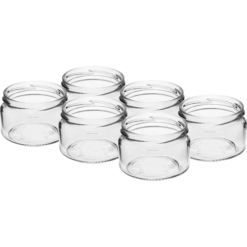 Lage pot 200ml - met zwarte deksel fi 82/6, 6 stuks - 4