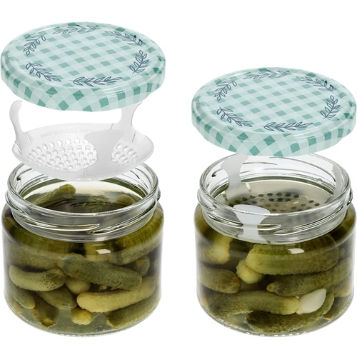Lage pot 330ml - met gekleurde deksel fi 82/6, 6 stuks - 5