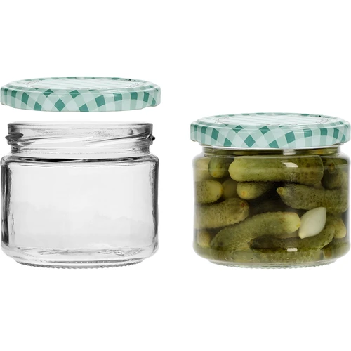 Lage pot 330ml - met gekleurde deksel fi 82/6, 6 stuks - 4