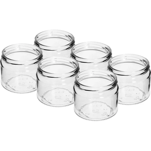 Lage pot 330ml - met zwarte deksel fi 82/6, 6 stuks - 4