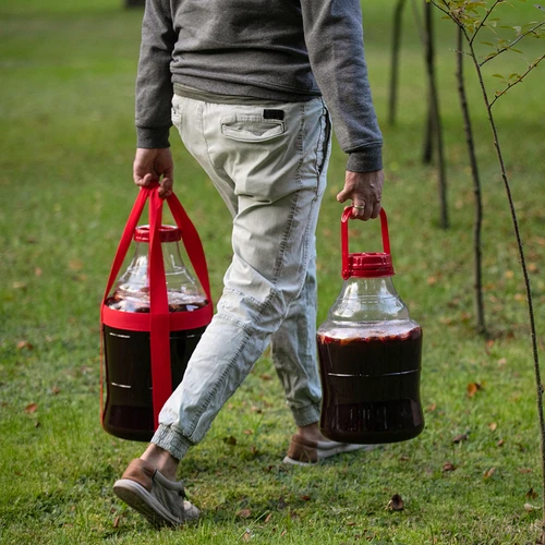 Lichte, onbreekbare wijnballon met draagriemen, 10 L - 10