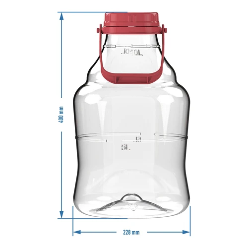 Lichte, onbreekbare wijnballon met handvat, 10 L - 6