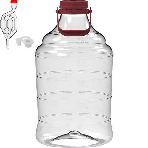 Lichte, onbreekbare wijnballon met handvat, 25 L - 2