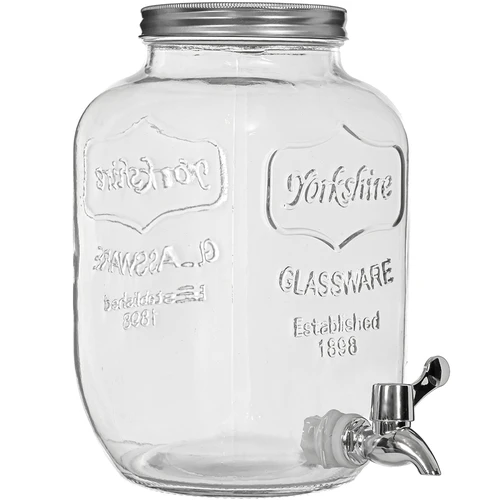 Limonadepot met kraantje - glas, 4 L