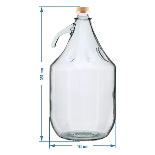 Mandfles 5 L Dama met dop - zonder mand - 4